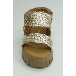 Sandalia de mujer de janet &amp; janet color oro