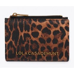 Monedero mujer marca lola casademunt en color leopardo 