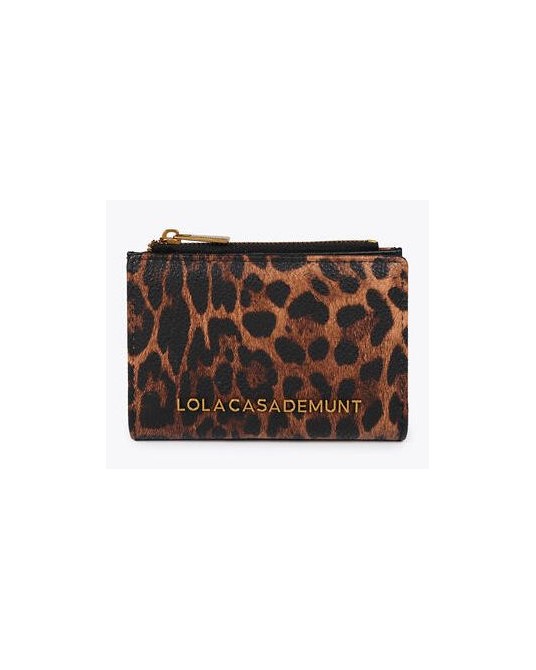 Monedero mujer marca lola casademunt en color leopardo 