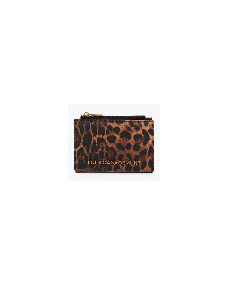 Monedero mujer marca lola casademunt en color leopardo 