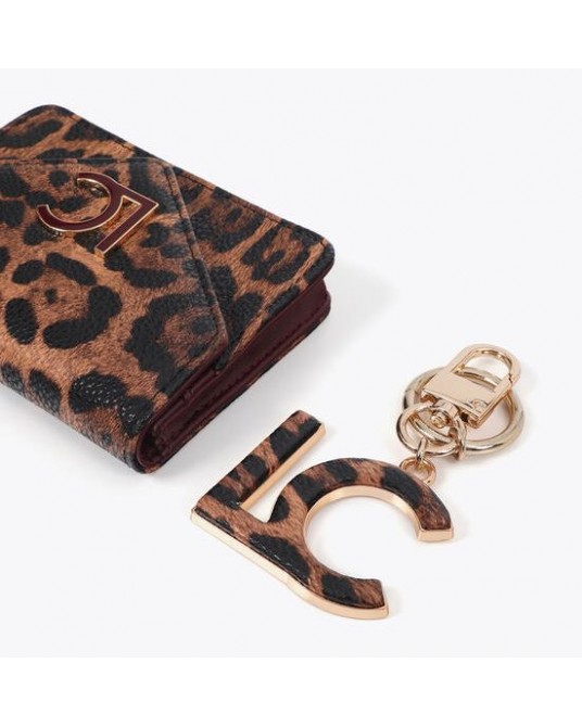 Monedero mujer marca lola casademunt en color leopardo 