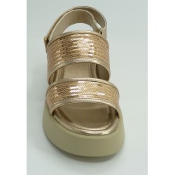 Sandalia mujer marca liu jo en color oro