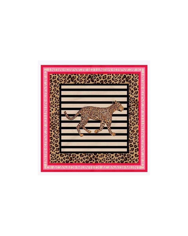 Pañuelo mujer marca lola casademunt en color leopardo 