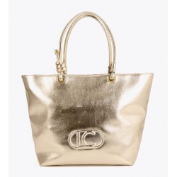 Capazo mujer marca lola casademunt en color oro 