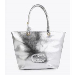 Capazo mujer marca lola casademunt en color plata 