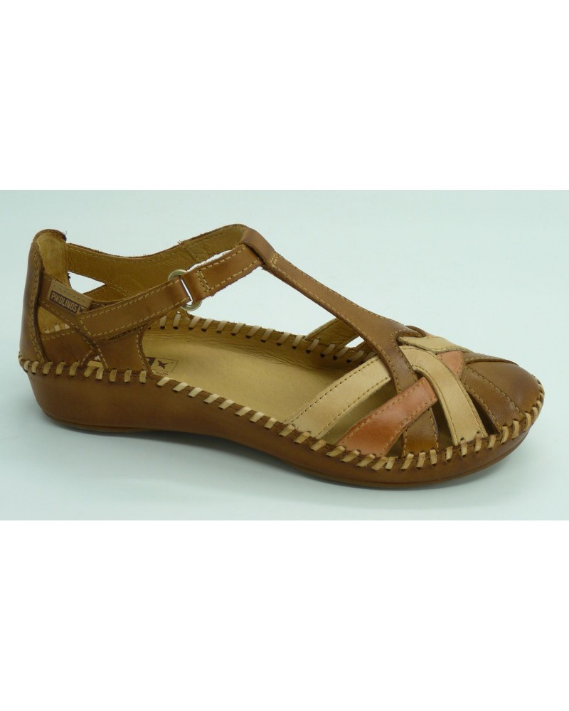 Sandalia mujer marca pikolinos en color cuero