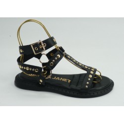 Sandalia mujer marca janet &amp; janet en color negro