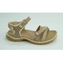Sandalia mujer marca ecco en color beige