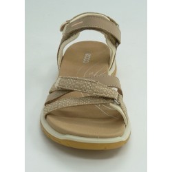 Sandalia mujer marca ecco en color beige