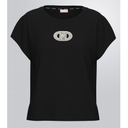 Camiseta mujer marca liu jo accessories en color negro