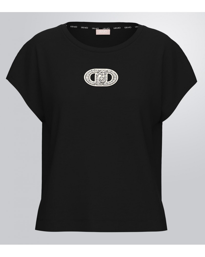 Camiseta mujer marca liu jo accessories en color negro