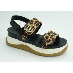 Sandalia mujer marca liu joen color leopardo