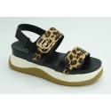 Sandalia mujer marca liu joen color leopardo
