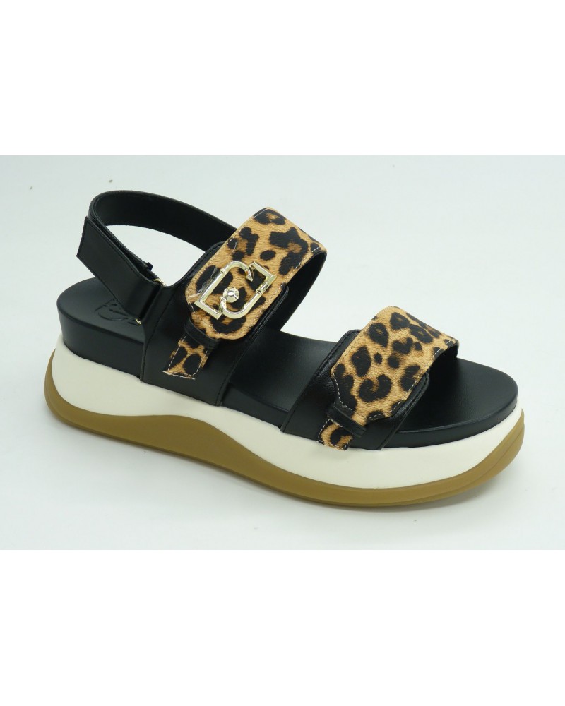 Sandalia mujer marca liu joen color leopardo