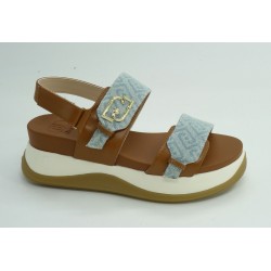 Sandalia mujer marca liu joen color cuero