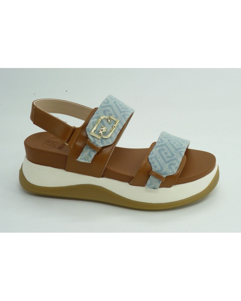 Sandalia mujer marca liu joen color cuero