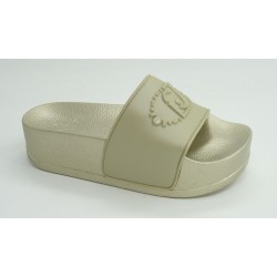 Sandalia mujer marca liu joen color oro