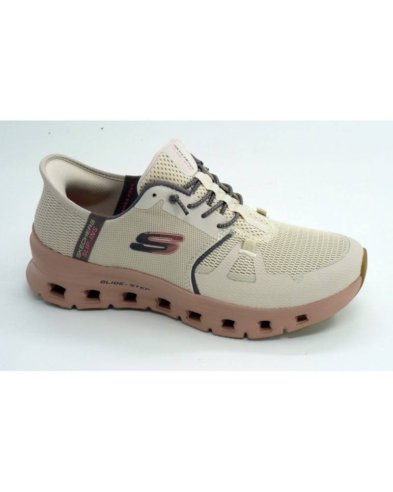 Deportivo mujer marca skechers en color taupe