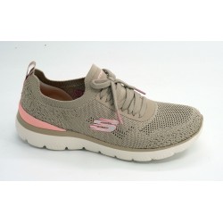 Deportivo mujer marca skechers en color taupe