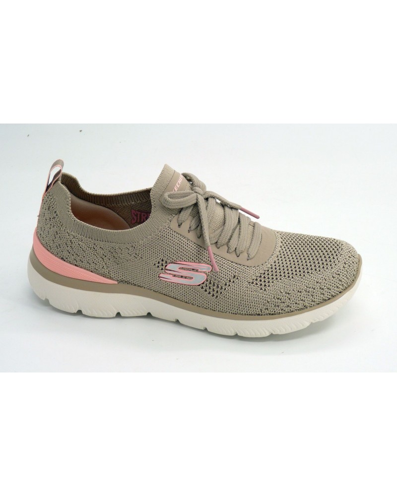 Deportivo mujer marca skechers en color taupe