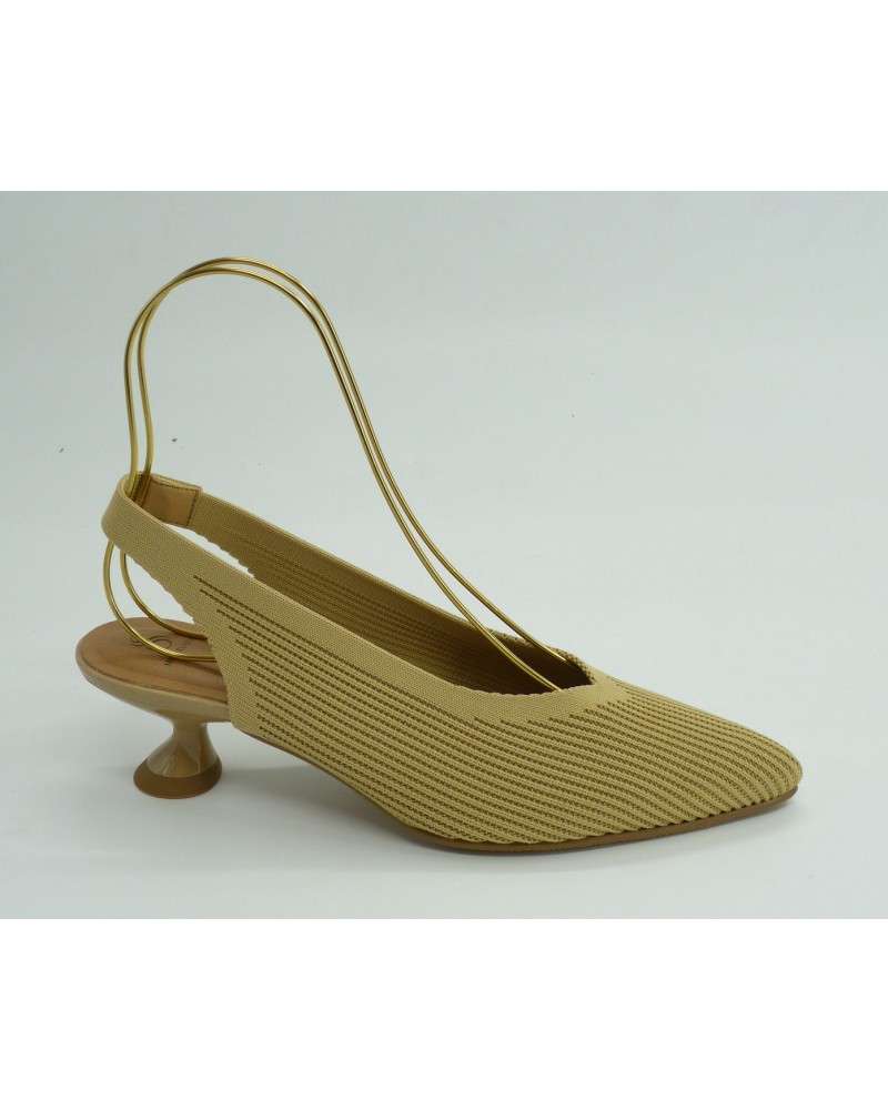 Zapato mujer marca miss elasticen color beige