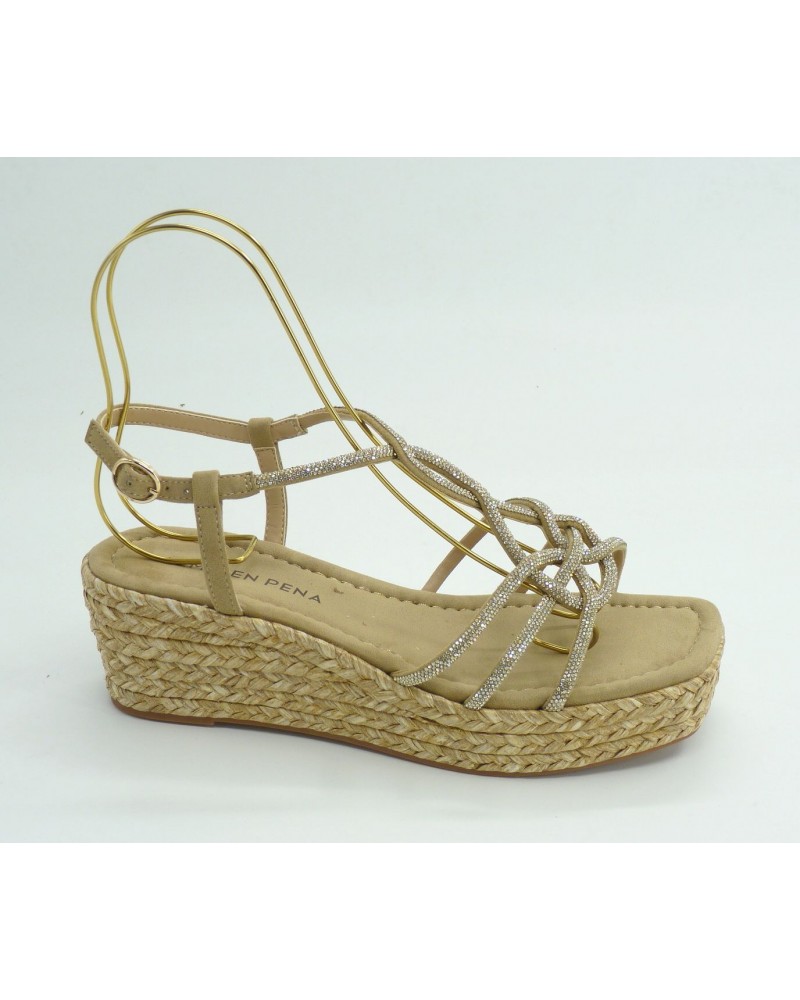 Sandalia mujer marca alma en pena en color oro