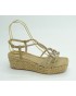Sandalia mujer marca alma en pena en color oro