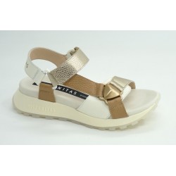 Sandalia mujer marca hispanitas en color oro