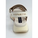 Sandalia mujer marca hispanitas en color oro