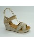 Sandalia mujer marca pitillosen color beige