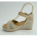 Sandalia mujer marca pitillosen color beige
