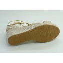 Sandalia mujer marca pitillosen color beige