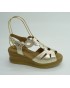 Sandalia mujer marca pitillosen color oro