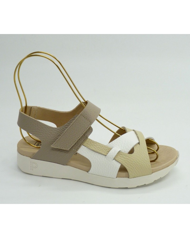 Sandalia mujer marca pitillosen color beige
