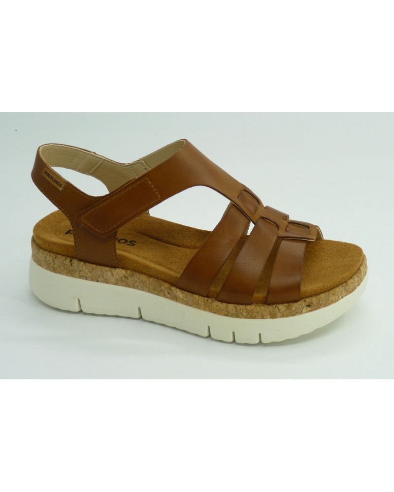 Sandalia mujer marca pikolinos en color cuero