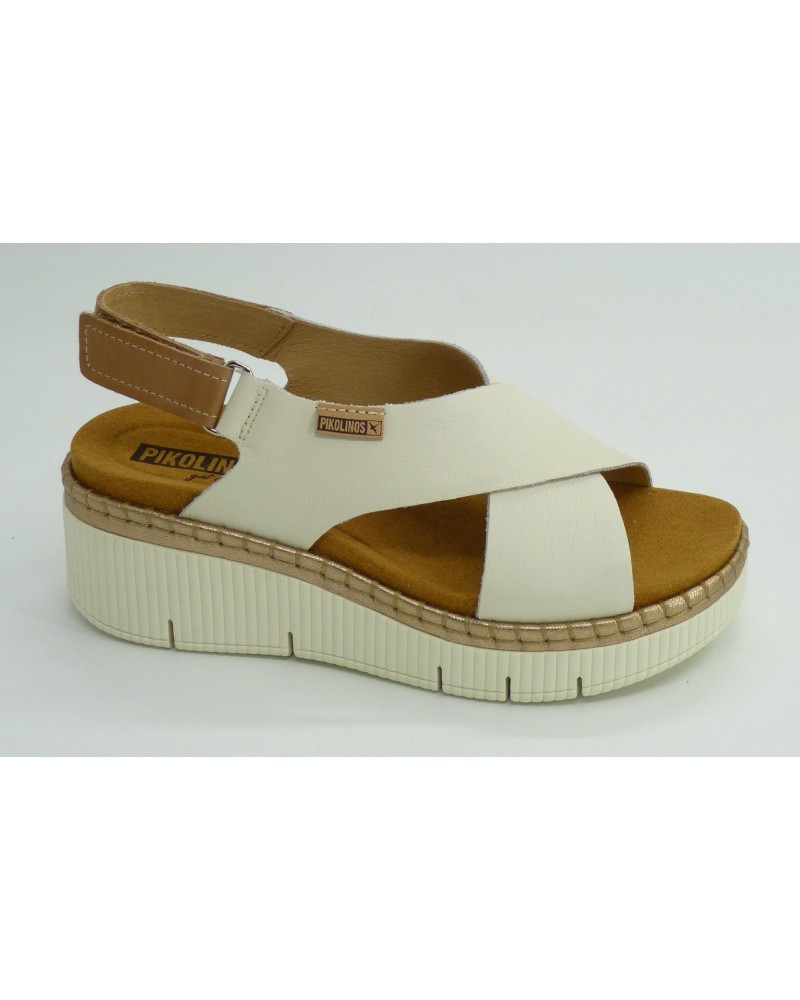 Sandalia mujer marca pikolinos en color blanco