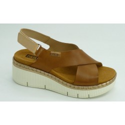 Sandalia mujer marca pikolinos en color cuero