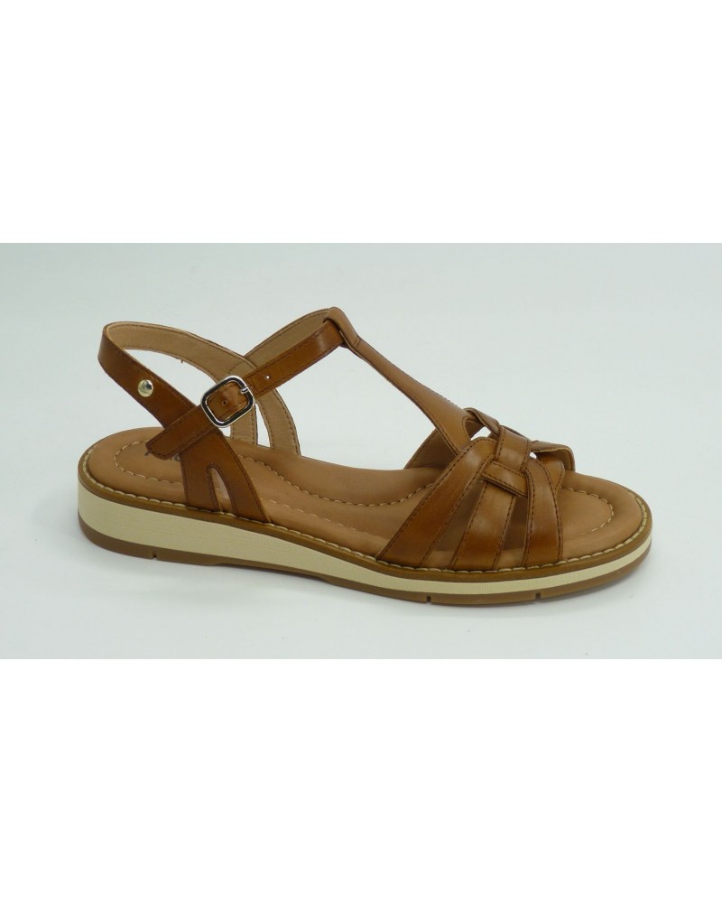 Sandalia mujer marca pikolinos en color cuero