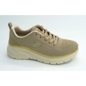 Deportivo mujer marca skechers en color taupe