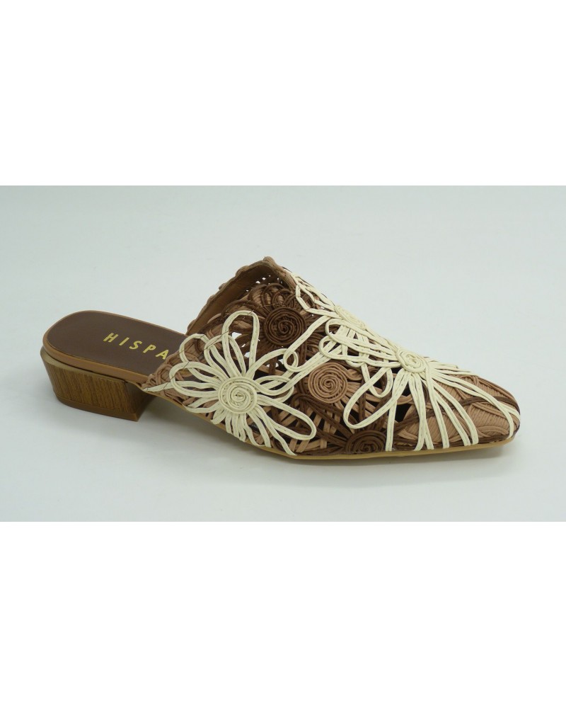 Sandalia mujer marca hispanitas en color cuero