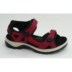 Sandalia mujer marca ecco en color rojo