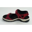 Sandalia mujer marca ecco en color rojo