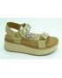 Sandalia mujer marca fit flopen color beige