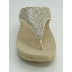Sandalia mujer marca fit flopen color oro