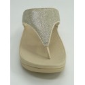 Sandalia mujer marca fit flopen color oro
