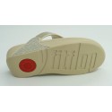 Sandalia mujer marca fit flopen color oro