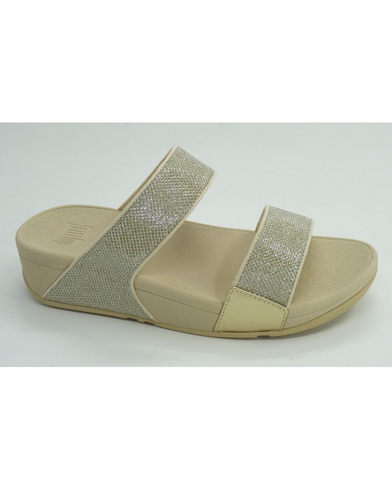 Sandalia mujer marca fit flopen color oro