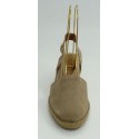 Cuña mujer marca verbenas en color beige