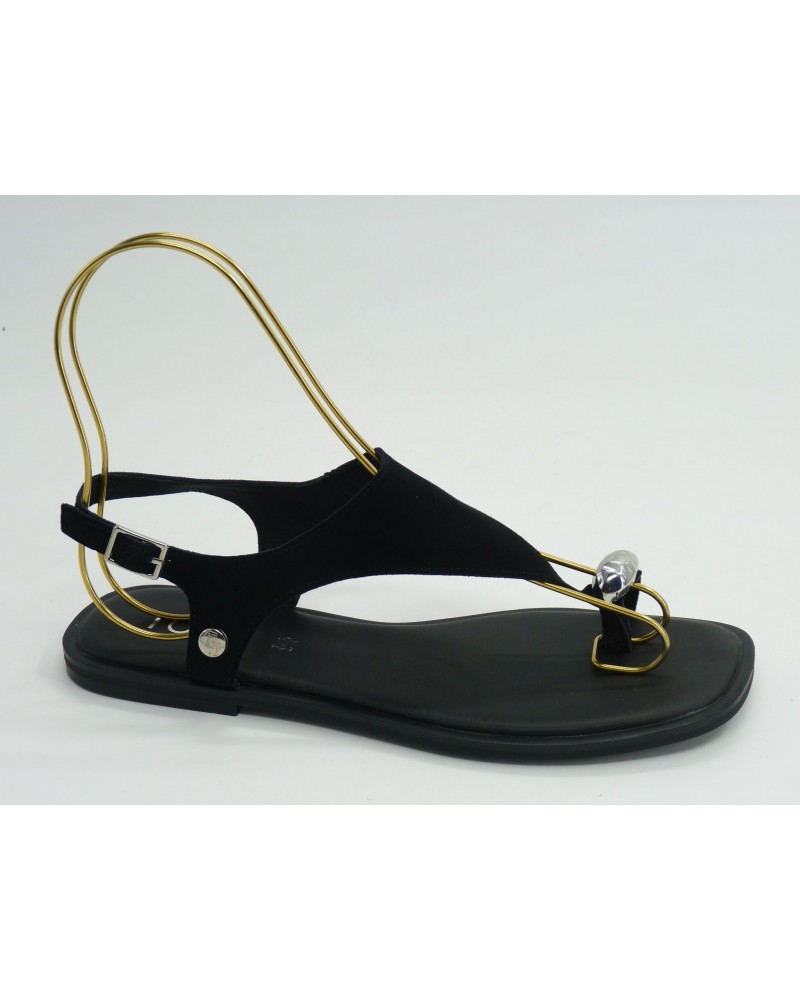 Sandalia mujer marca top 3 en color negro