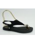 Sandalia mujer marca top 3 en color negro